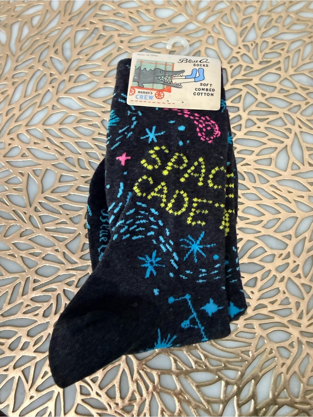 💫4/$25 • Blue Q “Space Cadet” Crew Socks